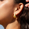 Wholesale Women's Geometric Stainless Steel And Titanium Steel Earrings With Vacuum Real Gold Plating In Pvd Furnace