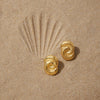 Wholesale Women's Geometric Stainless Steel And Titanium Steel Earrings With Vacuum Real Gold Plating