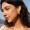 Wholesale Women's Geometric Stainless Steel And Titanium Steel Earrings With Vacuum Real Gold Plating
