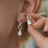 Wholesale Women's Geometric Stainless Steel And Titanium Steel Earrings With Vacuum Real Gold Plating