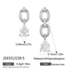 Wholesale Women's Geometric Stainless Steel And Titanium Steel Earrings With Vacuum Real Gold Plating