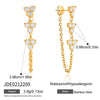 Wholesale Women's Geometric Stainless Steel And Titanium Steel Earrings With Vacuum Real Gold Plating
