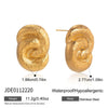 Wholesale Women's Geometric Stainless Steel And Titanium Steel Earrings With Vacuum Real Gold Plating