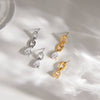 Wholesale Women's Geometric Stainless Steel And Titanium Steel Earrings With Vacuum Real Gold Plating