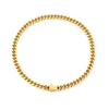 Wholesale Women's Geometric Stainless Steel And Titanium Steel Electroplated Cuban Chain Bracelet And Necklace Combination