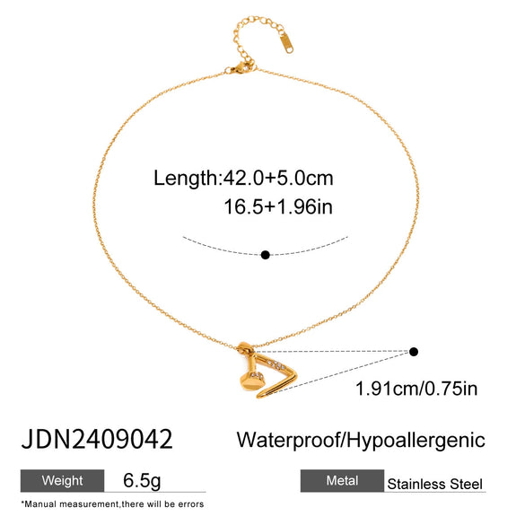 Wholesale Women's Geometric Stainless Steel And Titanium Steel Electroplated Jewelry Necklace Bracelet Ring