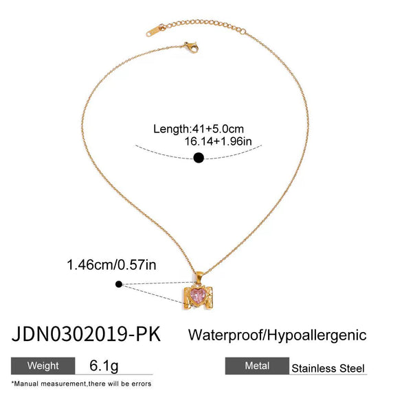 Wholesale Women's Geometric Stainless Steel And Titanium Steel Electroplated Love Cross Pendant Necklace