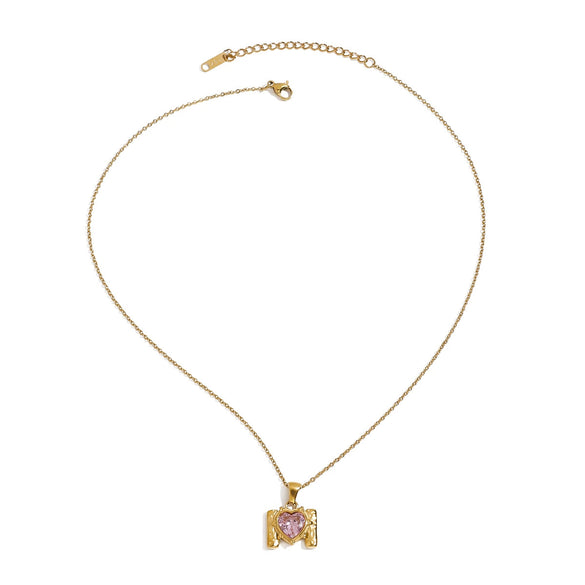 Wholesale Women's Geometric Stainless Steel And Titanium Steel Electroplated Love Cross Pendant Necklace