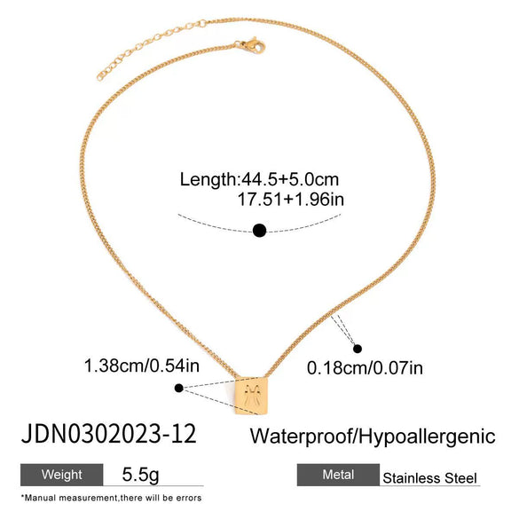 Wholesale Women's Geometric Stainless Steel And Titanium Steel Electroplated Necklace Jewelry