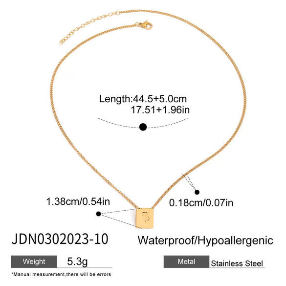 Wholesale Women's Geometric Stainless Steel And Titanium Steel Electroplated Necklace Jewelry