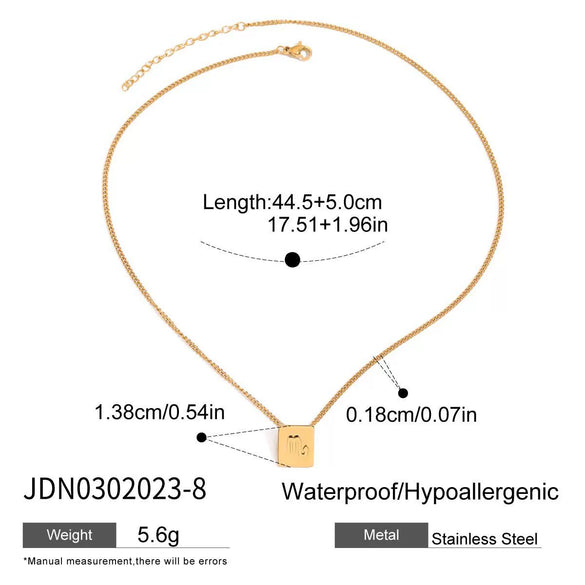 Wholesale Women's Geometric Stainless Steel And Titanium Steel Electroplated Necklace Jewelry