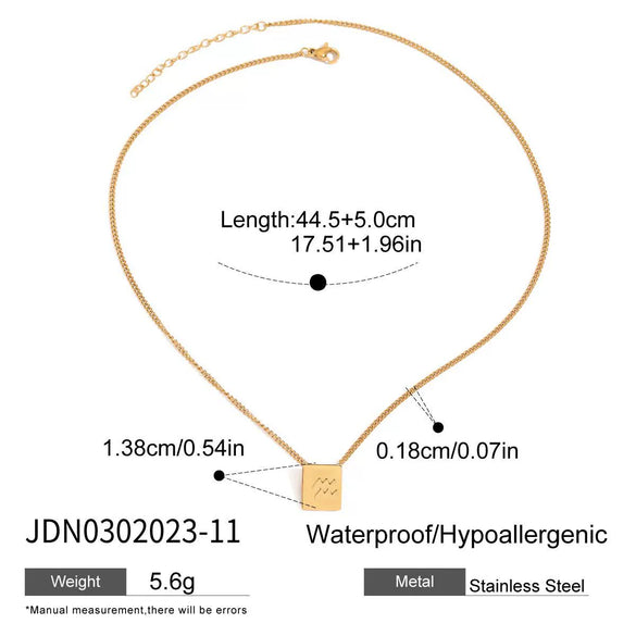 Wholesale Women's Geometric Stainless Steel And Titanium Steel Electroplated Necklace Jewelry