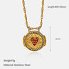 Wholesale Women's Geometric Stainless Steel And Titanium Steel Electroplated Oshaped Chain Necklace