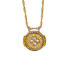 Wholesale Women's Geometric Stainless Steel And Titanium Steel Electroplated Oshaped Chain Necklace
