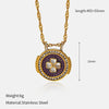 Wholesale Women's Geometric Stainless Steel And Titanium Steel Electroplated Oshaped Chain Necklace