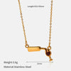 Wholesale Women's Geometric Stainless Steel And Titanium Steel Electroplated Water Wave Chain Necklace