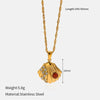 Wholesale Women's Geometric Stainless Steel And Titanium Steel Electroplated Water Wave Chain Necklace