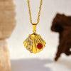 Wholesale Women's Geometric Stainless Steel And Titanium Steel Electroplated Water Wave Chain Necklace
