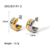 Wholesale Women's Geometric Stainless Steel And Titanium Steel Jewelry Letter Necklace Earrings Plain Ring Bow Contrast Color Bracelet With Electroplating