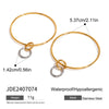 Wholesale Women's Geometric Stainless Steel And Titanium Steel Jewelry Letter Necklace Earrings Plain Ring Bow Contrast Color Bracelet With Electroplating