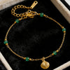 Wholesale Women's Geometric Stainless Steel And Titanium Steel 18K Gold Plated Anklet