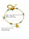 Wholesale Women's Geometric Stainless Steel And Titanium Steel 18K Gold Plated Anklet