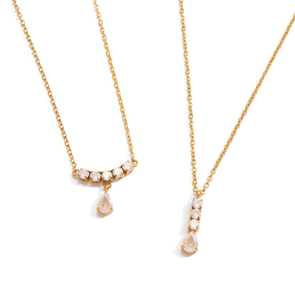 Wholesale Women's Geometric Stainless Steel And Titanium Steel Necklace With Pvd Furnace Vacuum Real Gold Plating