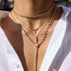 Wholesale Women's Geometric Stainless Steel And Titanium Steel Necklace With Pvd Furnace Vacuum Real Gold Plating