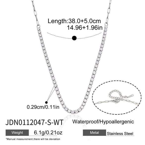Wholesale Women's Geometric Stainless Steel And Titanium Steel Necklace With Pvd Furnace Vacuum Real Gold Plating