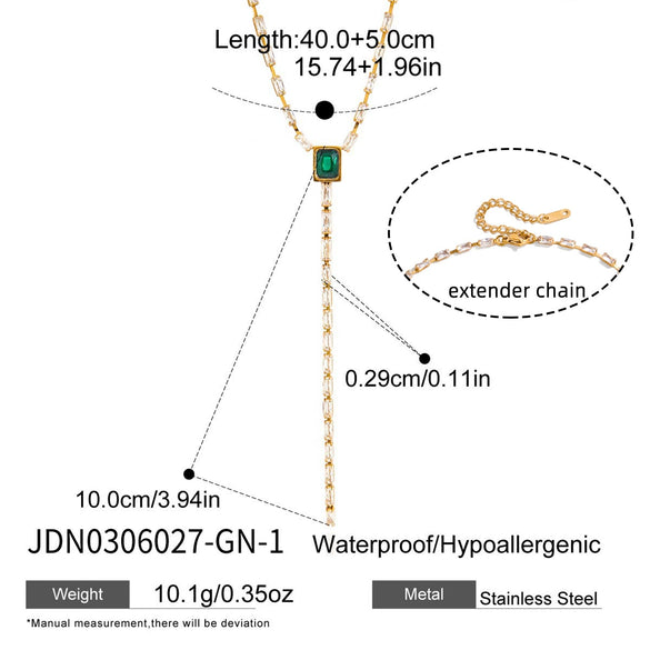Wholesale Women's Geometric Stainless Steel And Titanium Steel Necklace With Pvd Furnace Vacuum Real Gold Plating