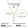 Wholesale Women's Geometric Stainless Steel And Titanium Steel Necklace With Pvd Furnace Vacuum Real Gold Plating