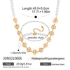Wholesale Women's Geometric Stainless Steel And Titanium Steel Necklace With Pvd Furnace Vacuum Real Gold Plating