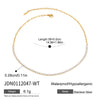 Wholesale Women's Geometric Stainless Steel And Titanium Steel Necklace With Pvd Furnace Vacuum Real Gold Plating
