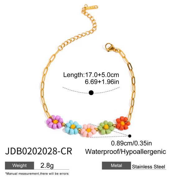 Wholesale Women's Geometric Stainless Steel And Titanium Steel Plants Flowers Pendant Necklace With Electroplating