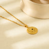 Wholesale Women's Geometric Stainless Steel And Titanium Steel Star Pendant Necklace With 18K Gold Plating And Water Wave Chain