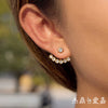 Wholesale Women's Geometric Stainless Steel And Titanium Steel Vacuum Real Gold Plated Stud Earrings