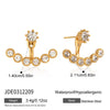 Wholesale Women's Geometric Stainless Steel And Titanium Steel Vacuum Real Gold Plated Stud Earrings