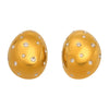 Wholesale Women's Geometric Stainless Steel And Zircon Electroplated Ferris Wheel Oval Diamond Earrings