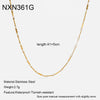 Wholesale Women's Geometric Stainless Steel Bead Chain Necklace With Pvd Furnace Vacuum Real Gold Plating