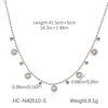 Wholesale Women's Geometric Stainless Steel Bead Chain Zircon Necklace