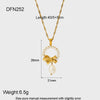 Wholesale Women's Geometric Stainless Steel Bowknot Earrings And Necklaces With Vacuum Real Gold Plating