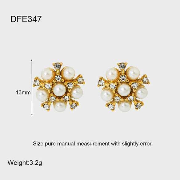 Wholesale Women's Geometric Stainless Steel Bowknot Earrings And Necklaces With Vacuum Real Gold Plating