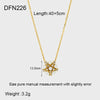 Wholesale Women's Geometric Stainless Steel Bowknot Earrings And Necklaces With Vacuum Real Gold Plating