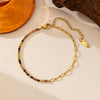 Wholesale Women's Geometric Stainless Steel Bracelet Set With Diamonds