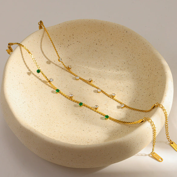 Wholesale Women's Geometric Stainless Steel Bracelet With Real Gold Plating Light Luxury Style