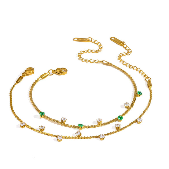 Wholesale Women's Geometric Stainless Steel Bracelet With Real Gold Plating Light Luxury Style