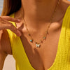 Wholesale Women's Geometric Stainless Steel Butterfly Necklace With Electroplating Design