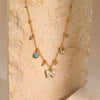 Wholesale Women's Geometric Stainless Steel Butterfly Necklace With Electroplating Design