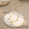 Wholesale Women's Geometric Stainless Steel Butterfly Necklace With Electroplating Design