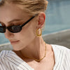 Wholesale Women's Geometric Stainless Steel Chain Necklace With Pvd Furnace Vacuum Real Gold Plating